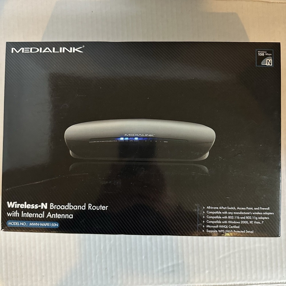 Medialink Wireless-N Broadband Router 300 Mbps 4-Port 10/100 Model: MWN-WAPR150N